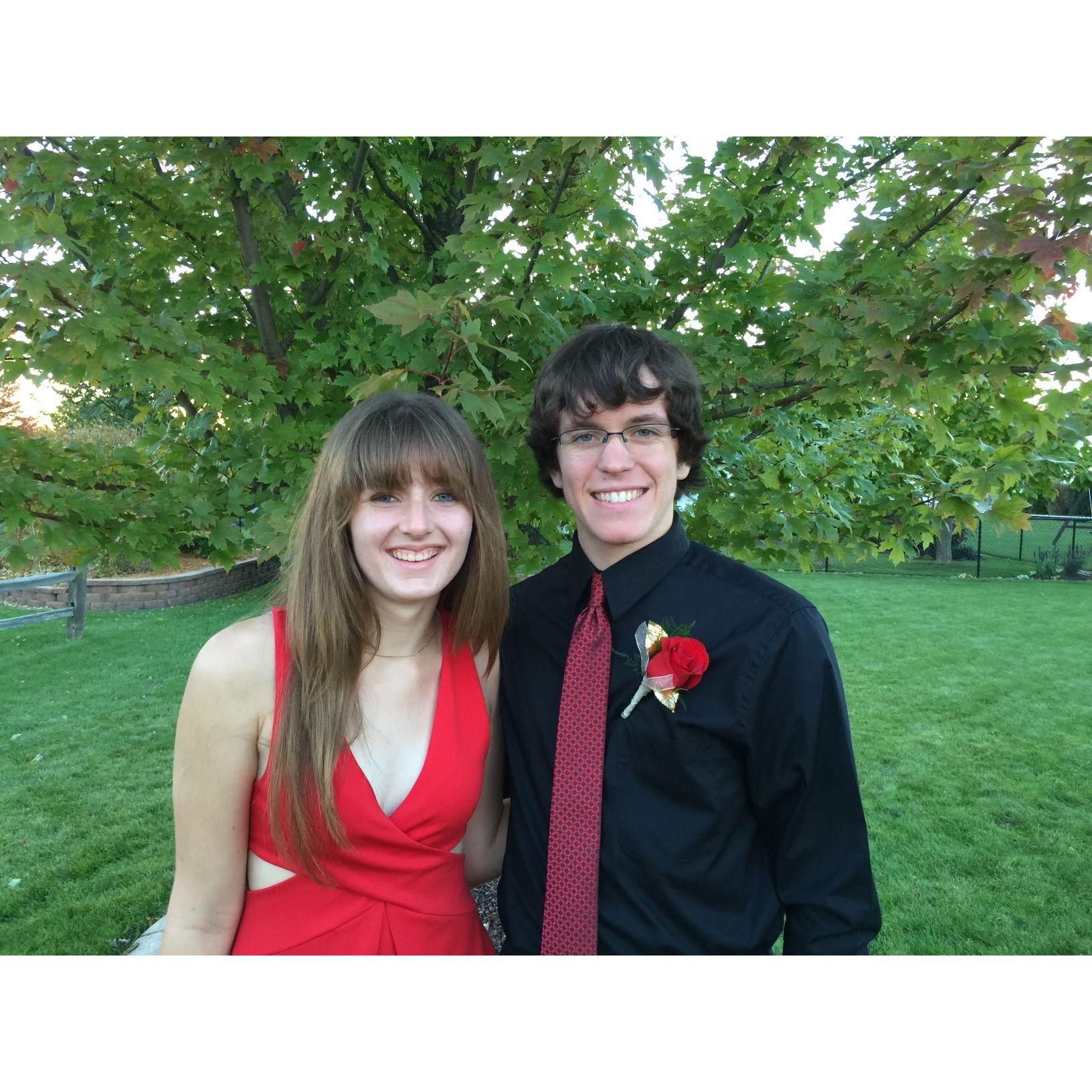 Spring dance our senior year of high school (2016).