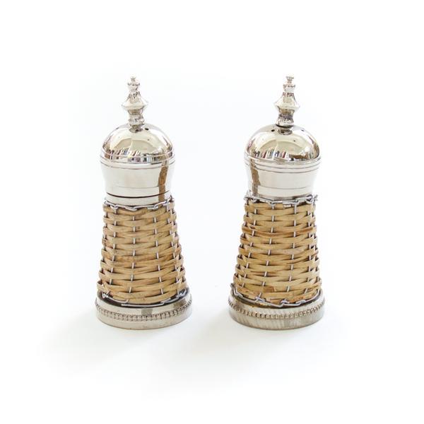 Basketweave Salt and Pepper Shakers