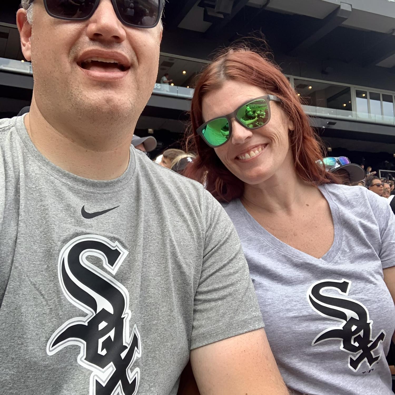 At a White Sox game.
Chicago, July 2022