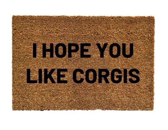 Large Corgi Doormat