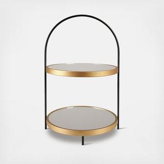 Decorative 2-Tier Mirror Tray