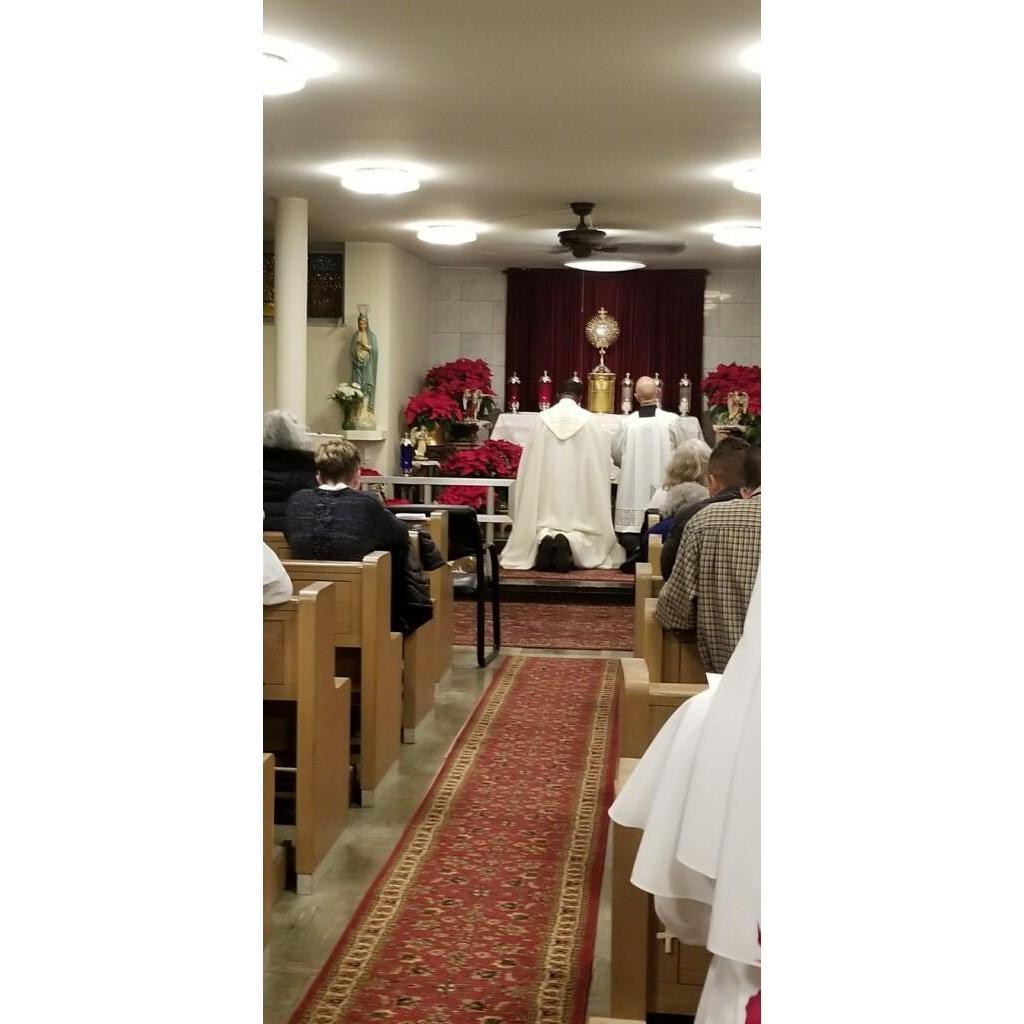 Maureen frequently visits the most Blessed Sacrament.