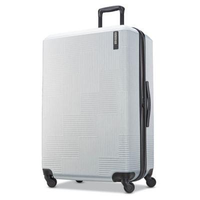 American Tourister® Stratum XLT 28-Inch Spinner Checked Luggage in Brushed Silver