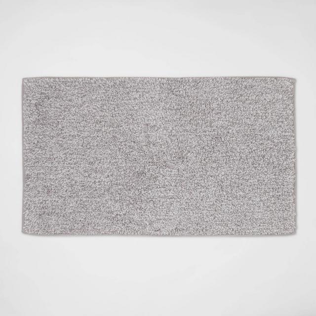 20"x34" Performance Texture Solid Accent Bath Rug Light Gray - Threshold™