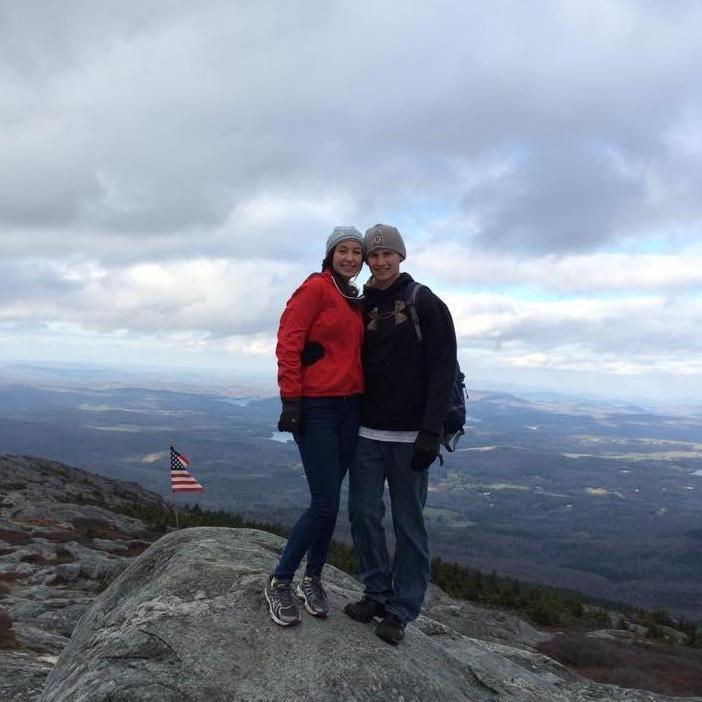 Hiking Mount Monadnock just a few months into dating!