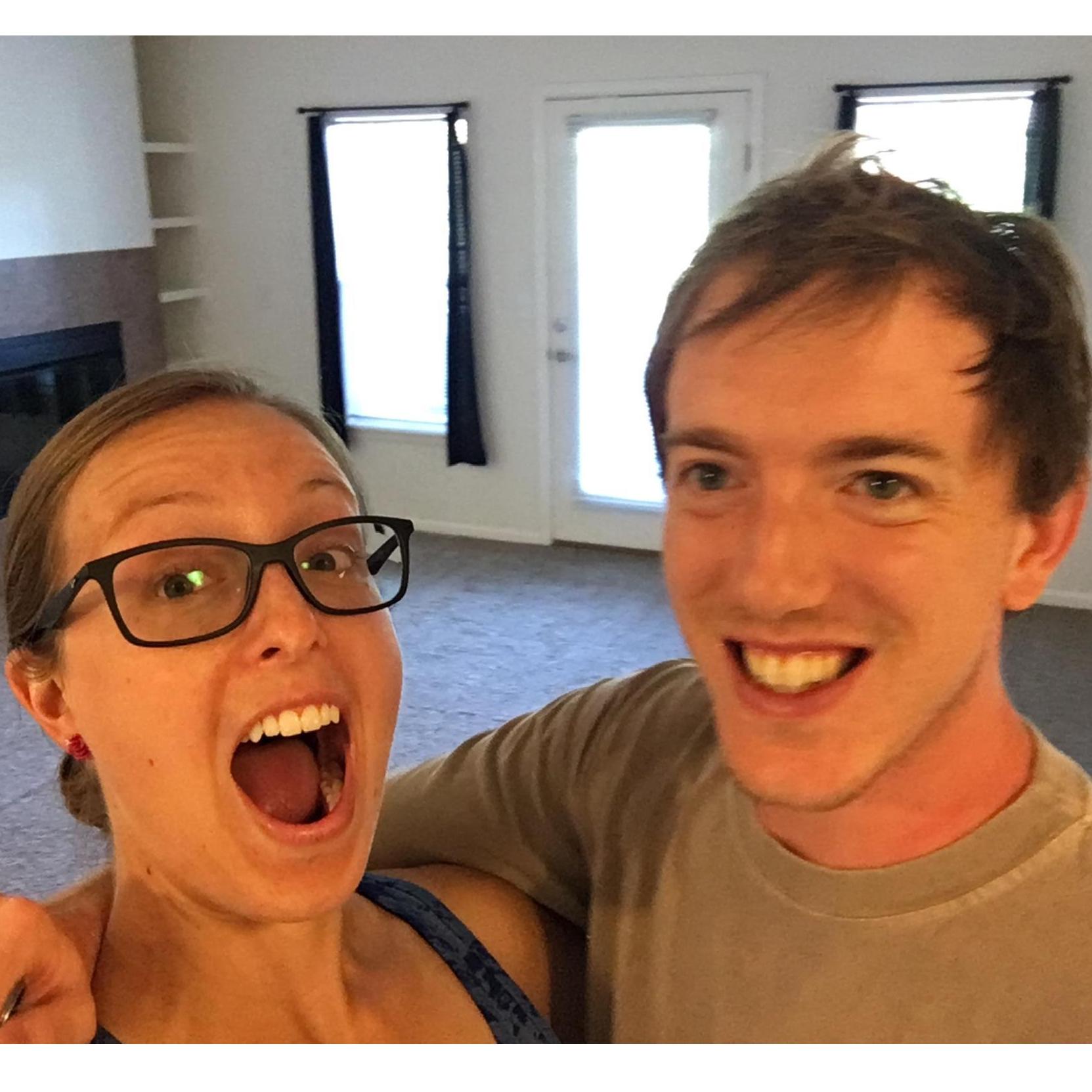 The ‘we got our first apartment together’ selfie - August 2019