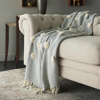 Mina Victory Dot Woven Throw Blanket