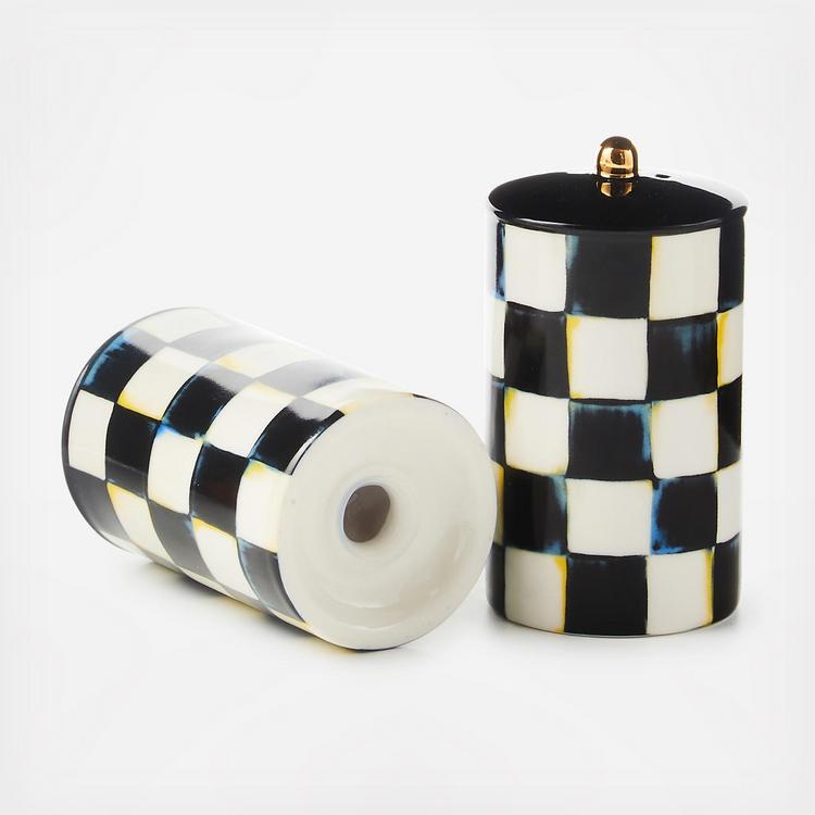 MacKenzie-Childs, Courtly Check Ceramic Farmhouse Salt & Pepper