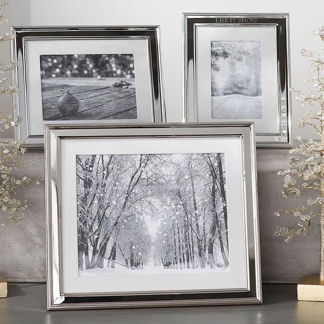 Silver-Plated Grosgrain Ribbon Mat Frames
