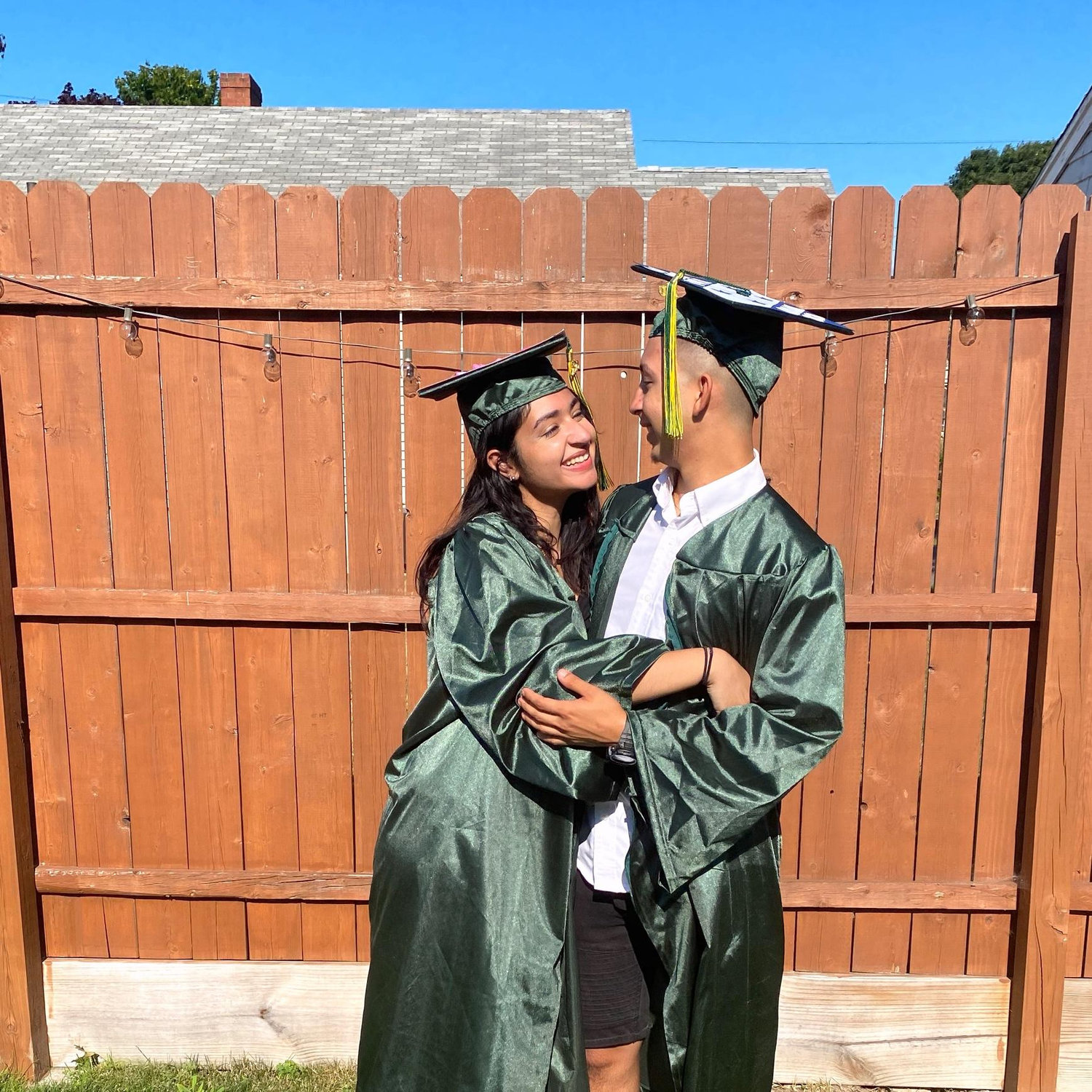 This is from our high school graduation. A special memory celebrating such a big milestone together. Fun fact: we were voted Class couple of 2020 ✨