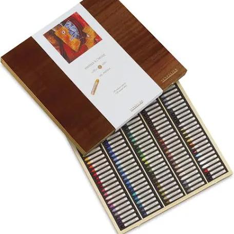 Sennelier Oil Pastel Set - Assorted Colors, Wood Box, Set of 125