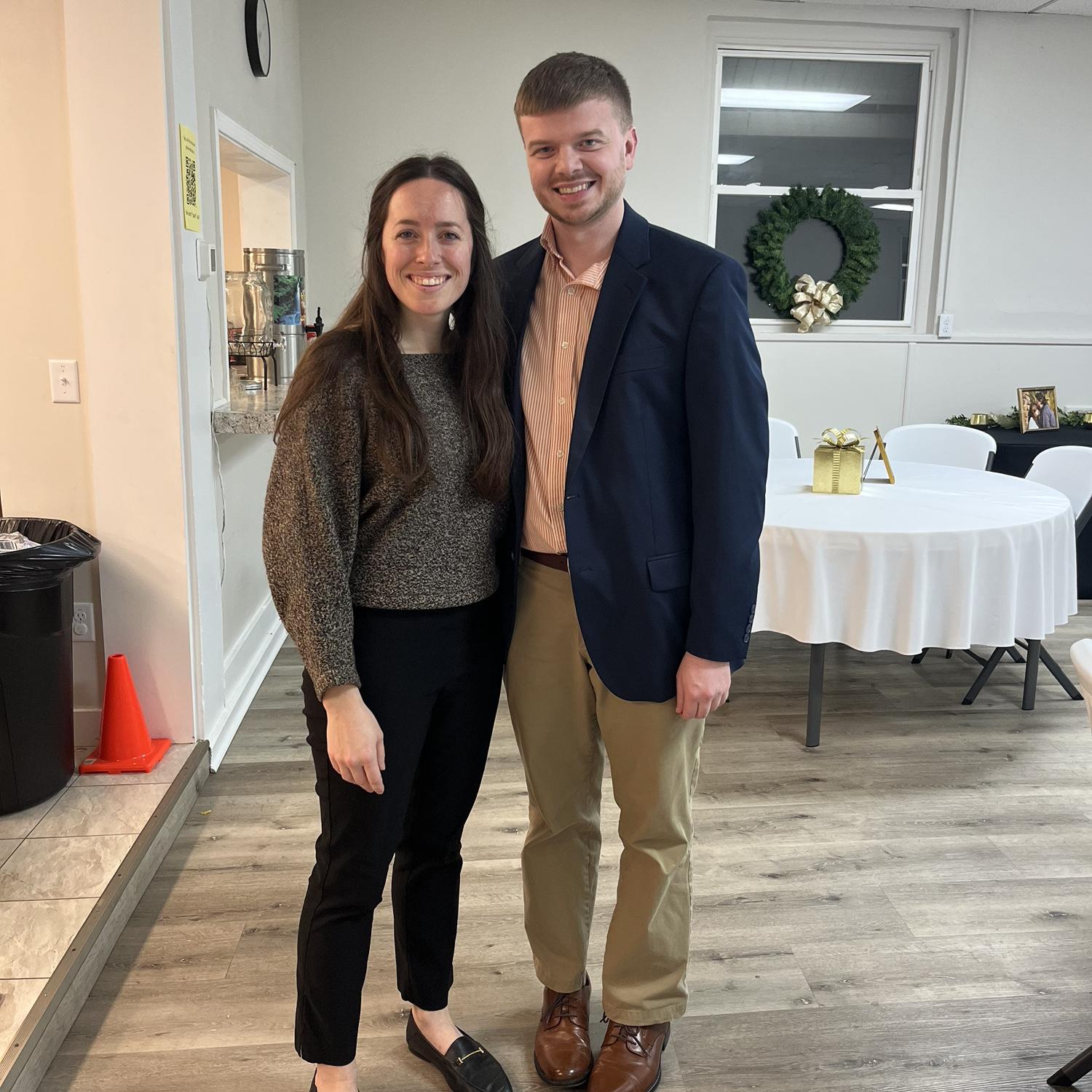 Here we are at a wedding reception for Christy’s bridesmaid Tara in January 2026 - we would decide to pursue a relationship that night!!!!