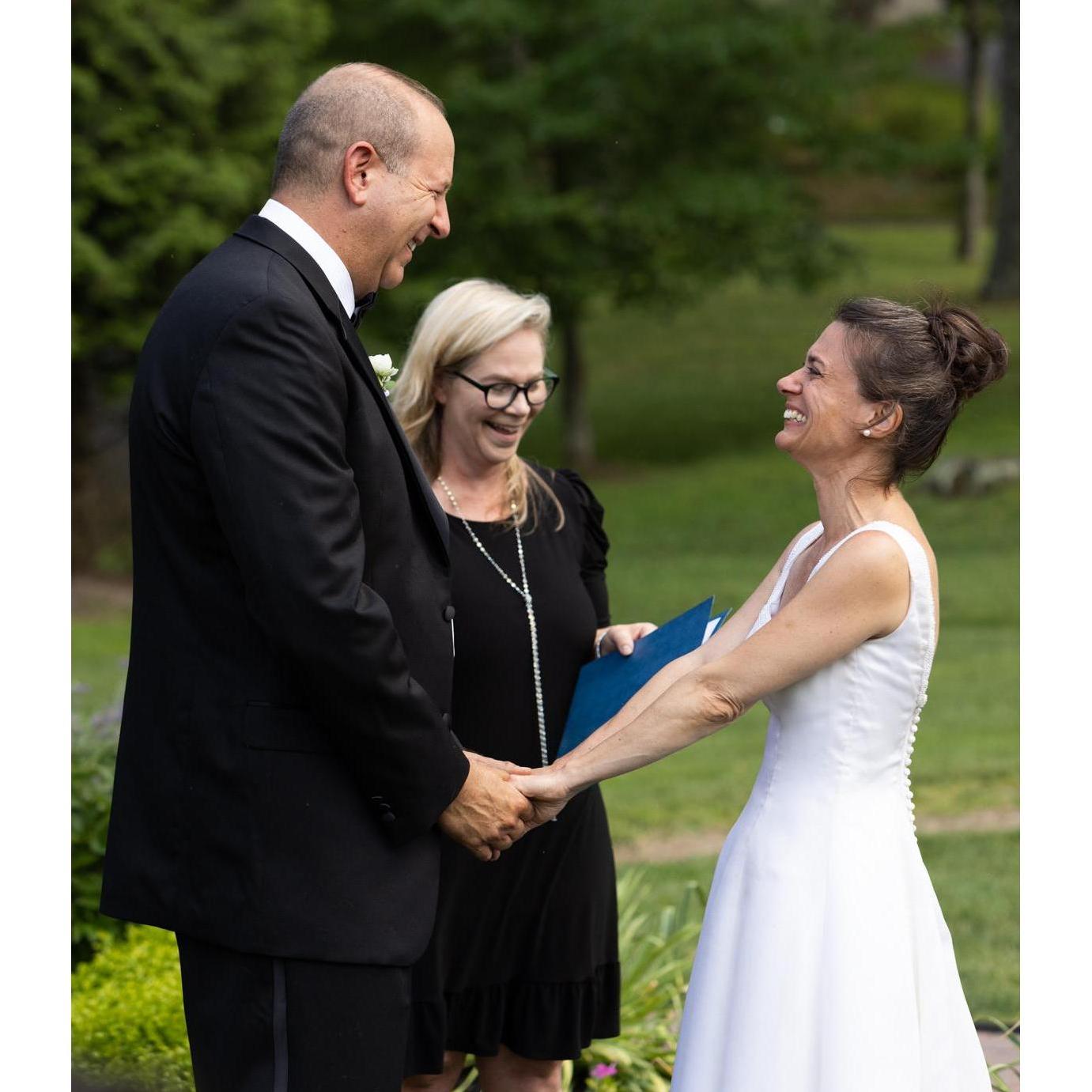 ... as we were saying "I do" at our micro wedding last year.