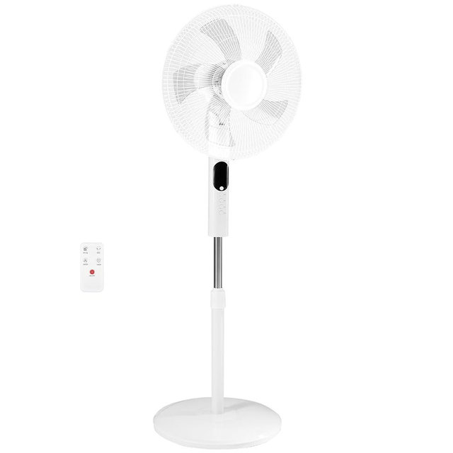 OLIXIS 17" Standing Fan with Remote, Oscillating Pedestal Fans for Bedroom w/ 15H Timer, Stand Up Fan w/ 3 Speed & 3 Wind Modes, Adjustable Height & Tilt Head