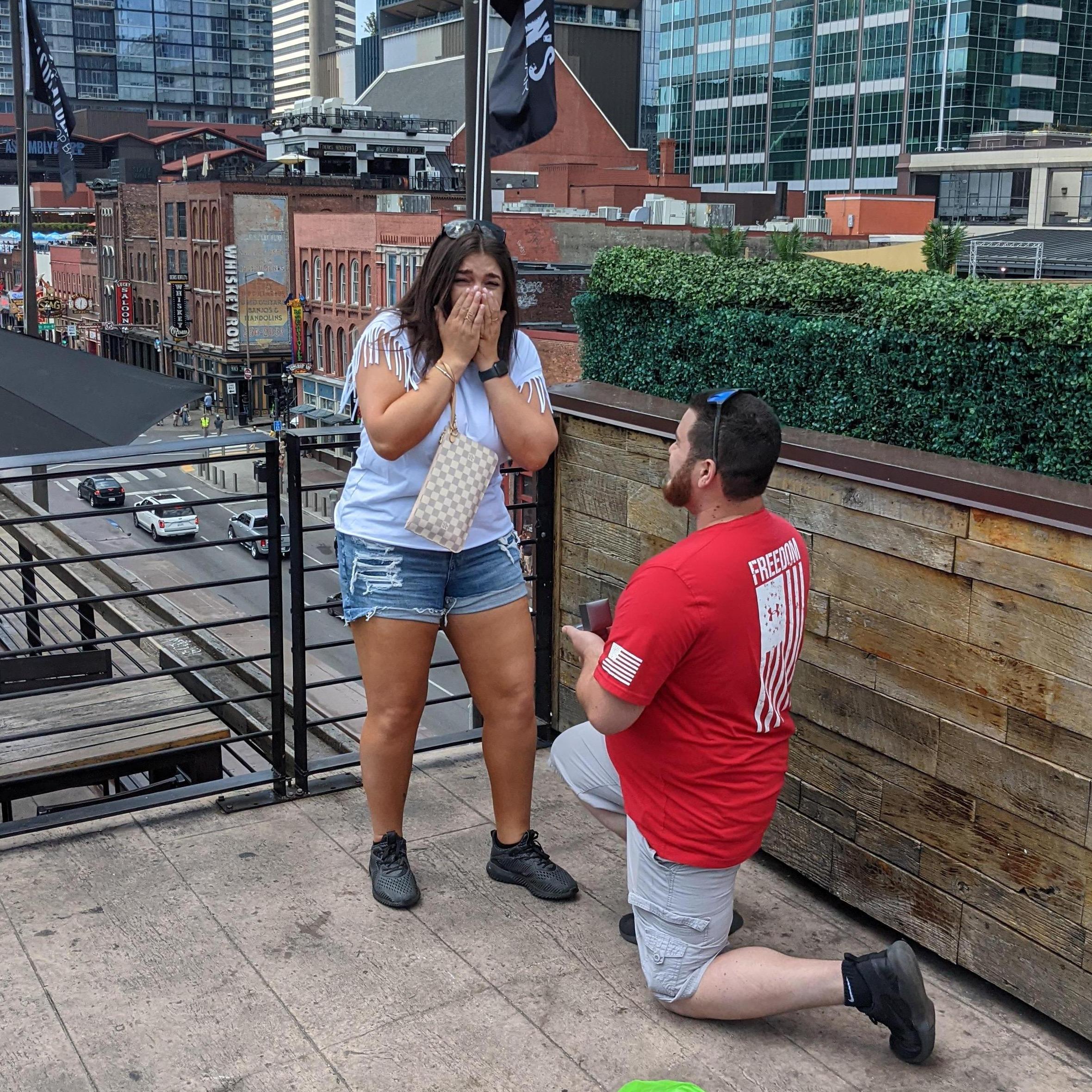 The proposal!  
Nashville, TN