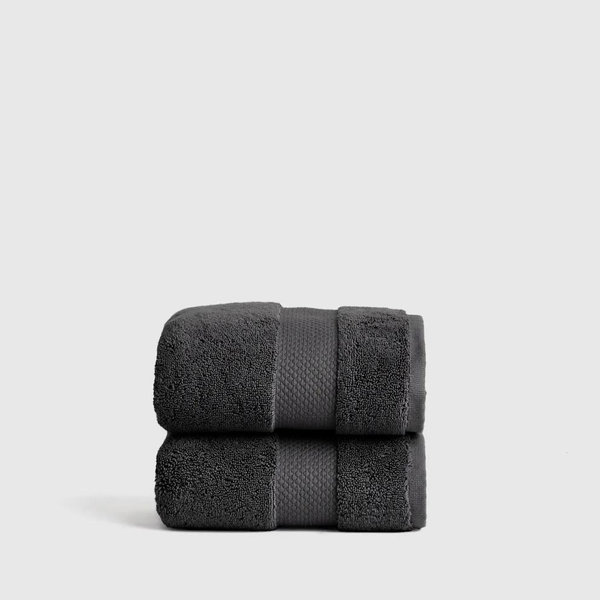 Turkish Ultra Plush Hand Towel (Set of 2) - Charcoal