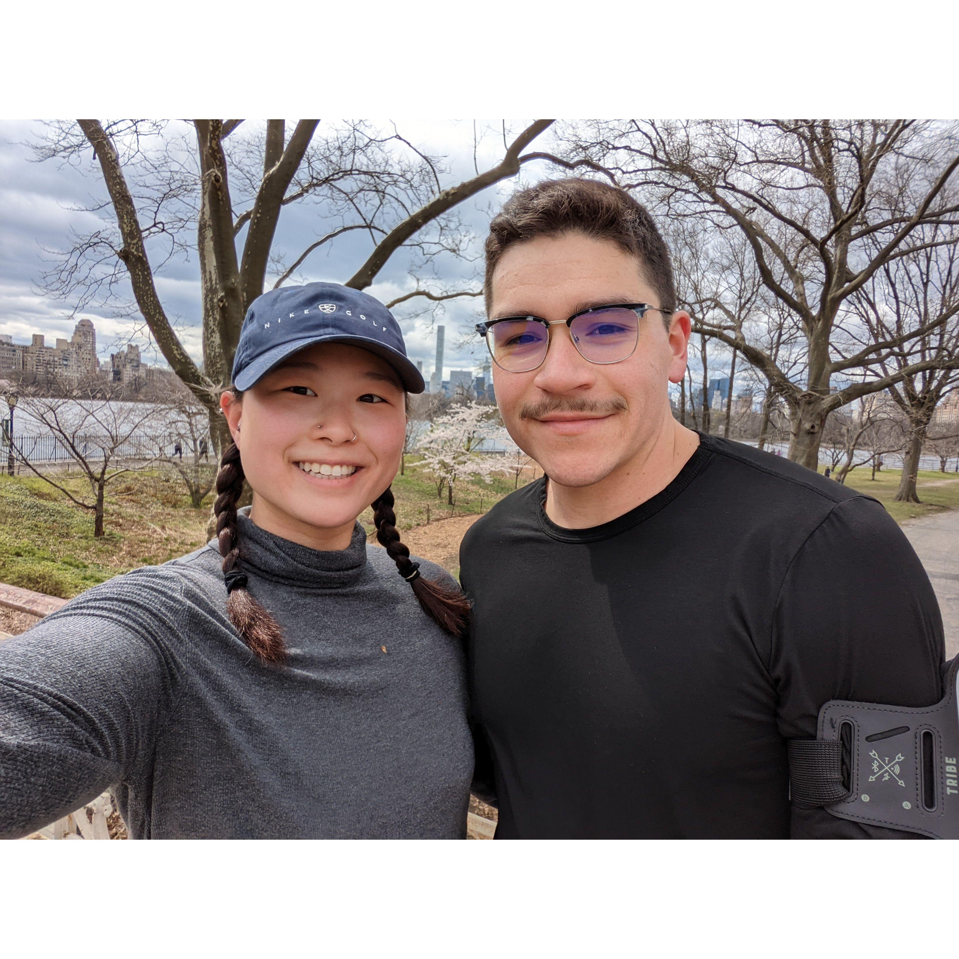 Our run through Central Park, NY