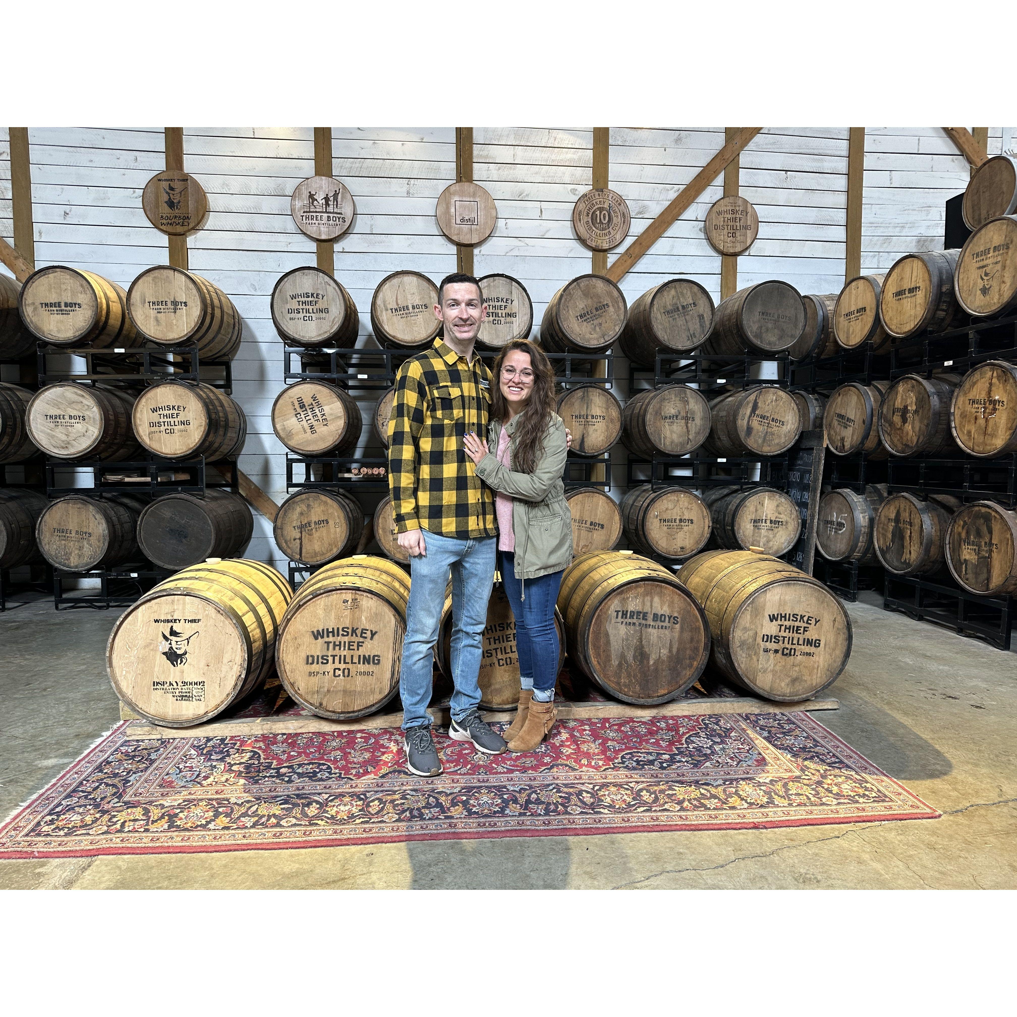 Whiskey thieving at Whiskey Thief Distillery - October 2023