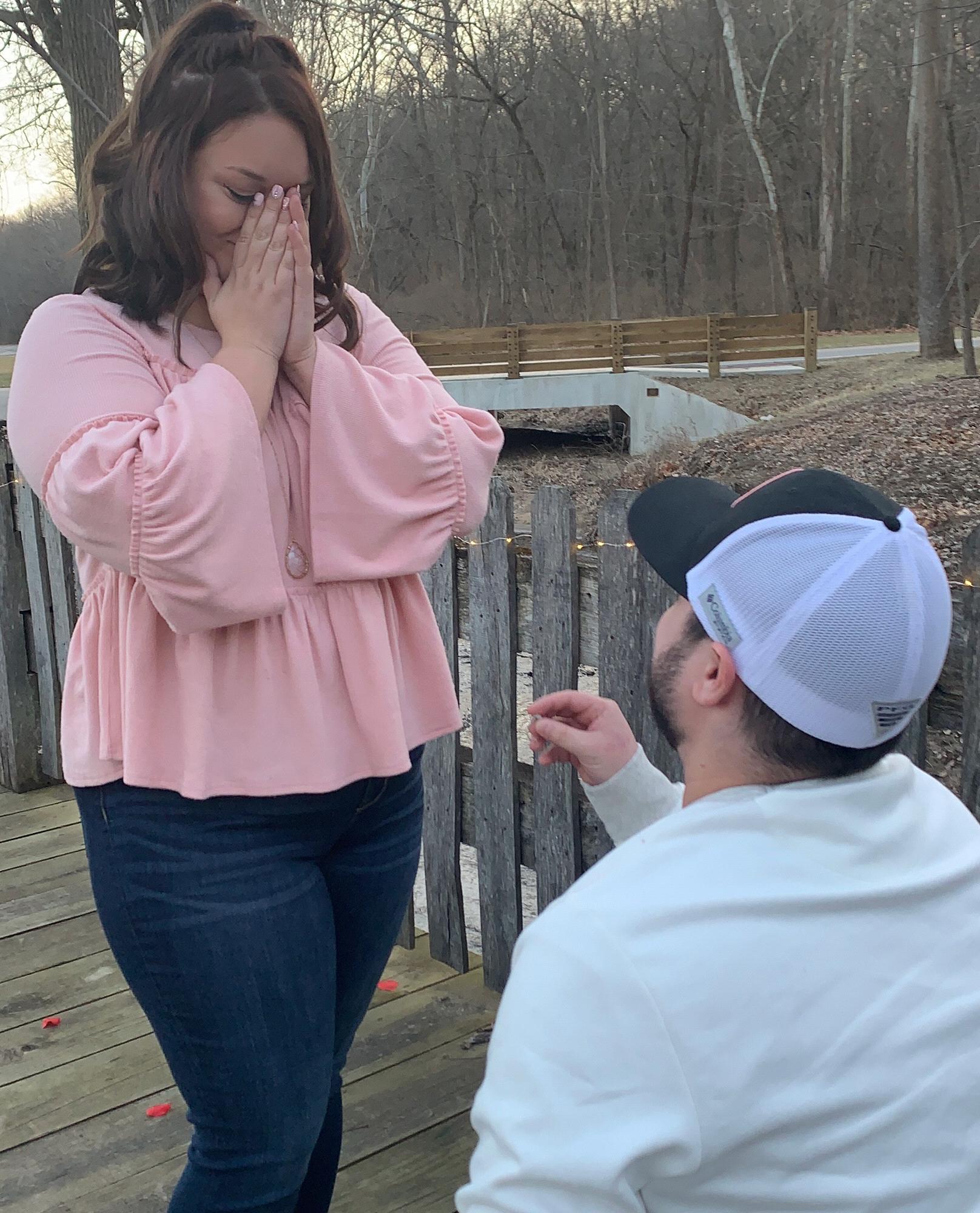The Proposal! After Christian dropped the ring on a bridge.
