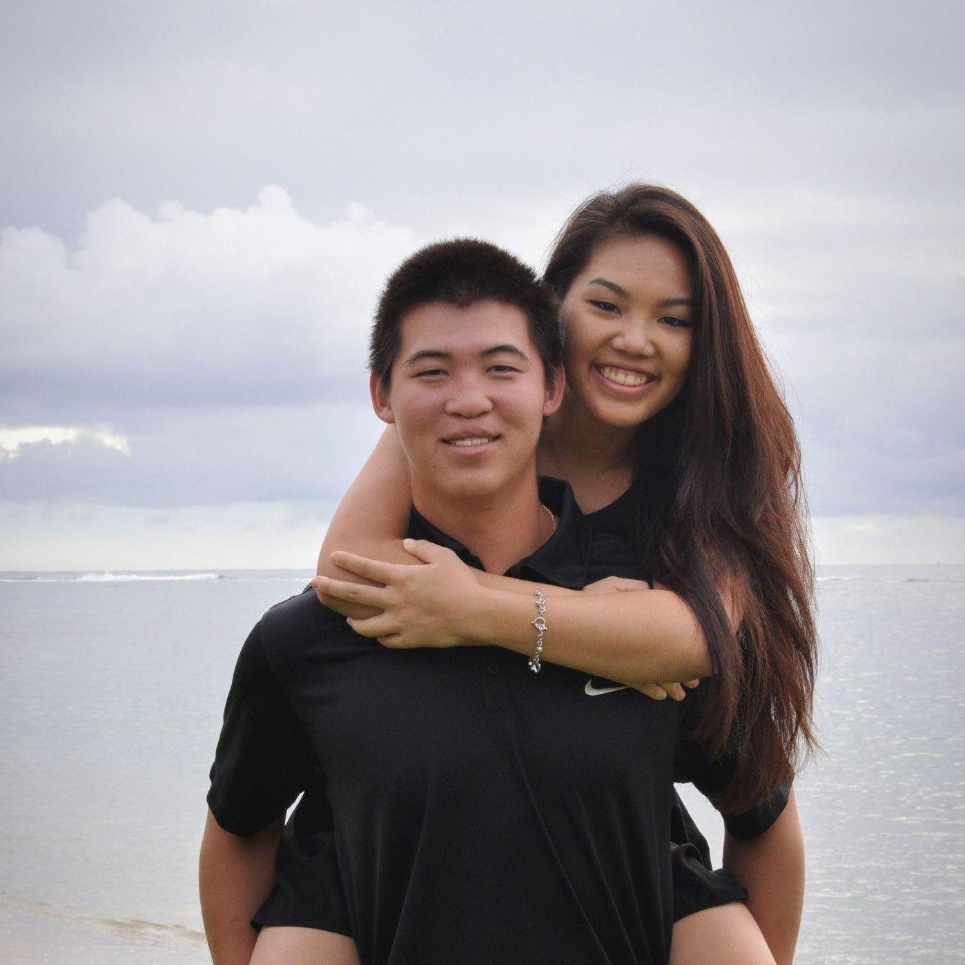 High School Senior Pics at Kahala Beach on Oahu; May 2015