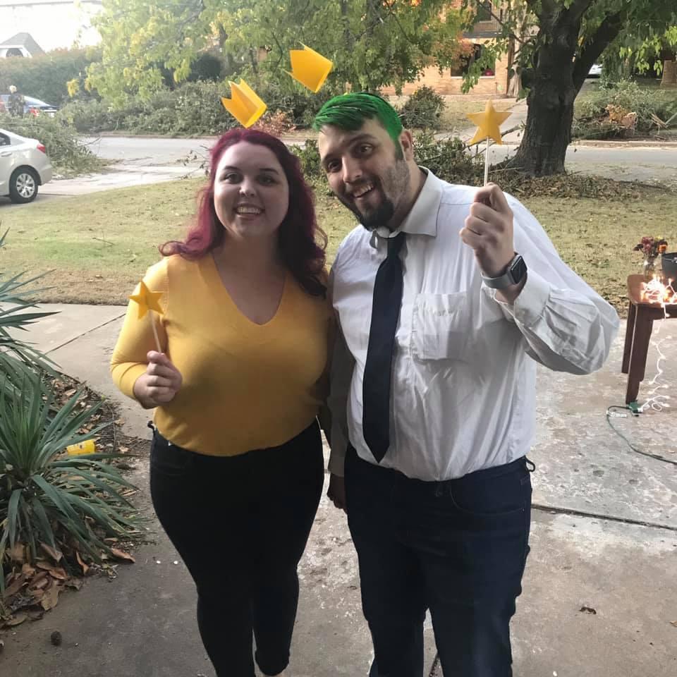 Halloween 2020 as Cosmo and Wanda 