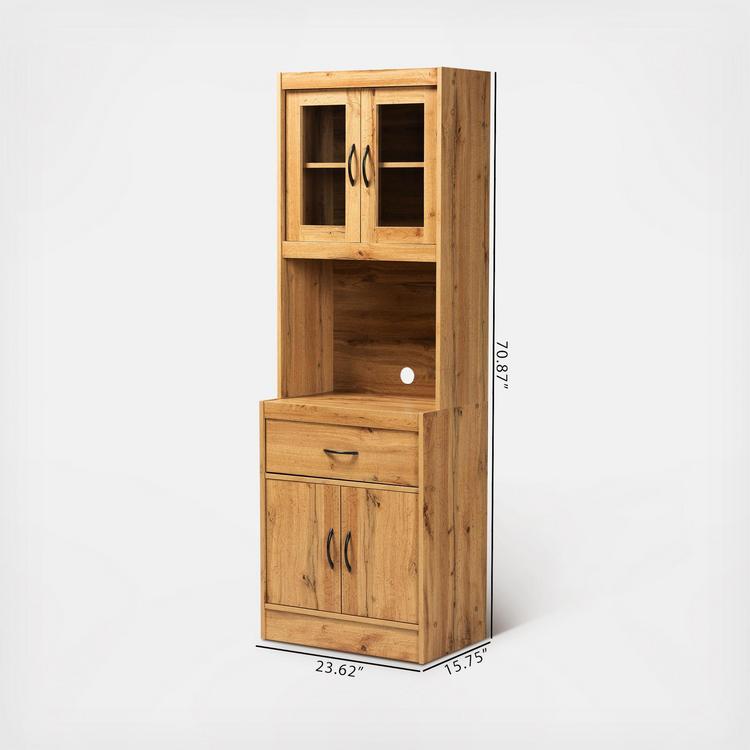 Baxton Studio Laurana Kitchen Cabinet and Hutch Zola