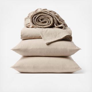 Organic Crinkled Percale 4-Piece Sheet Set