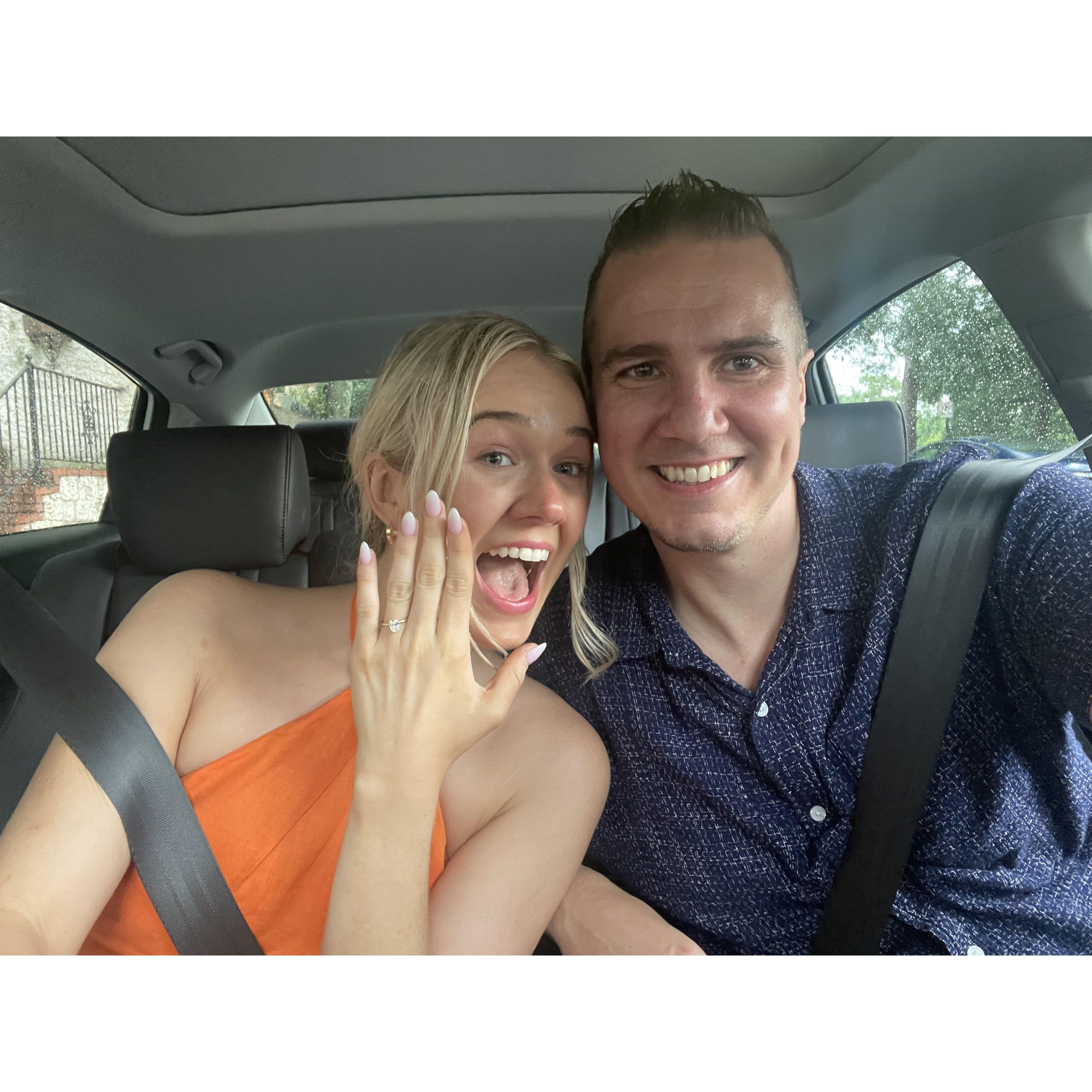 Right after the engagement