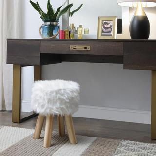 Chic Faux Fur Stool