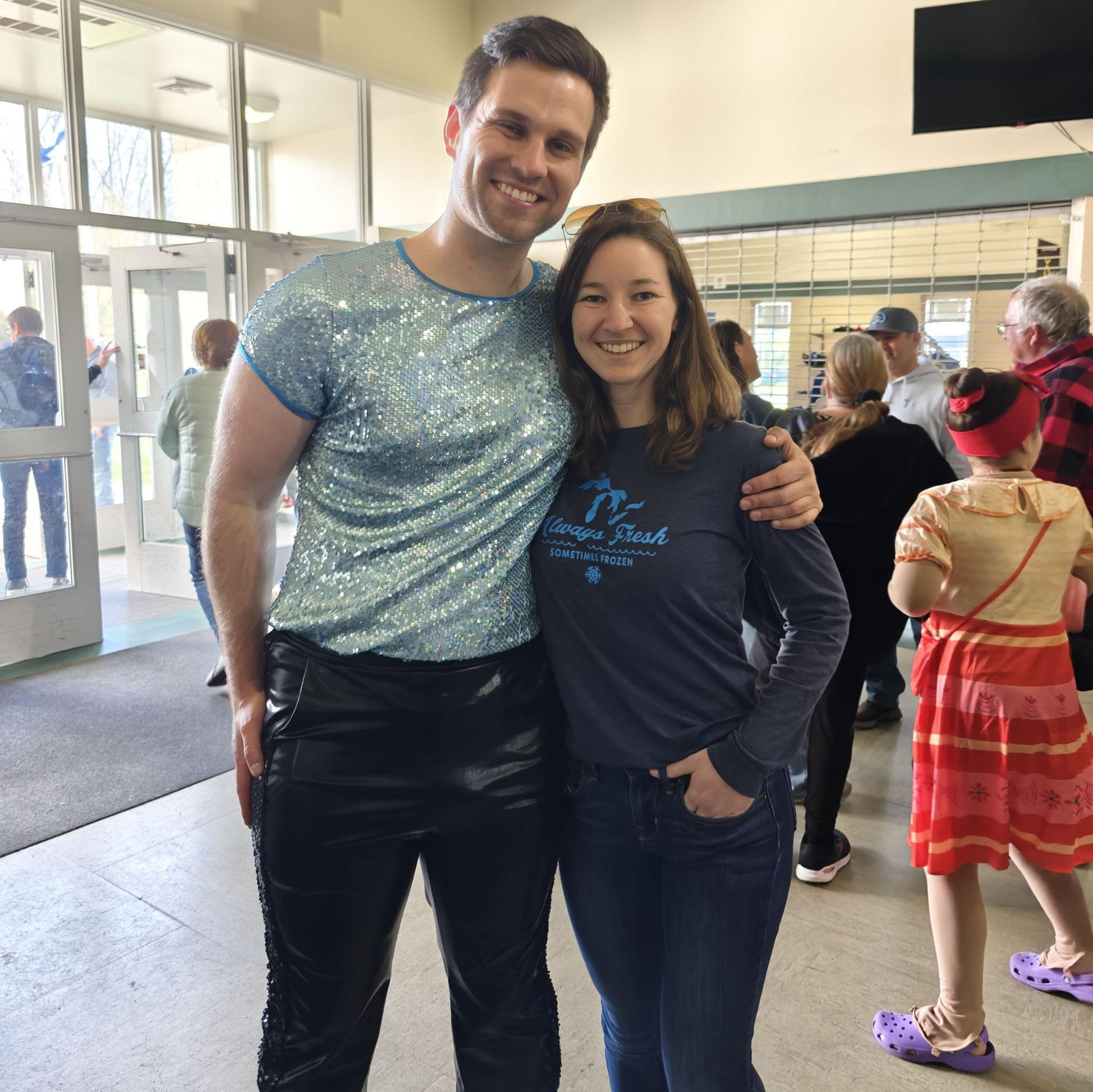 Ray had a Figure skating show and Mac came to support