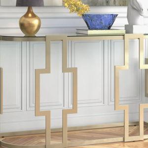 \ 48'' Glass Top Console Table