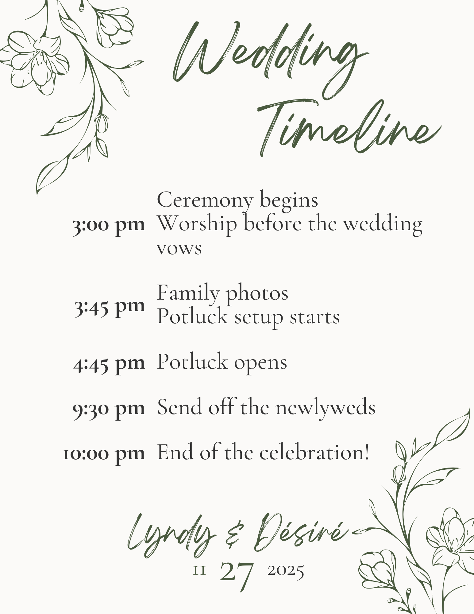 The Wedding Website of Lyndy Nauenburg and Désiré Nana