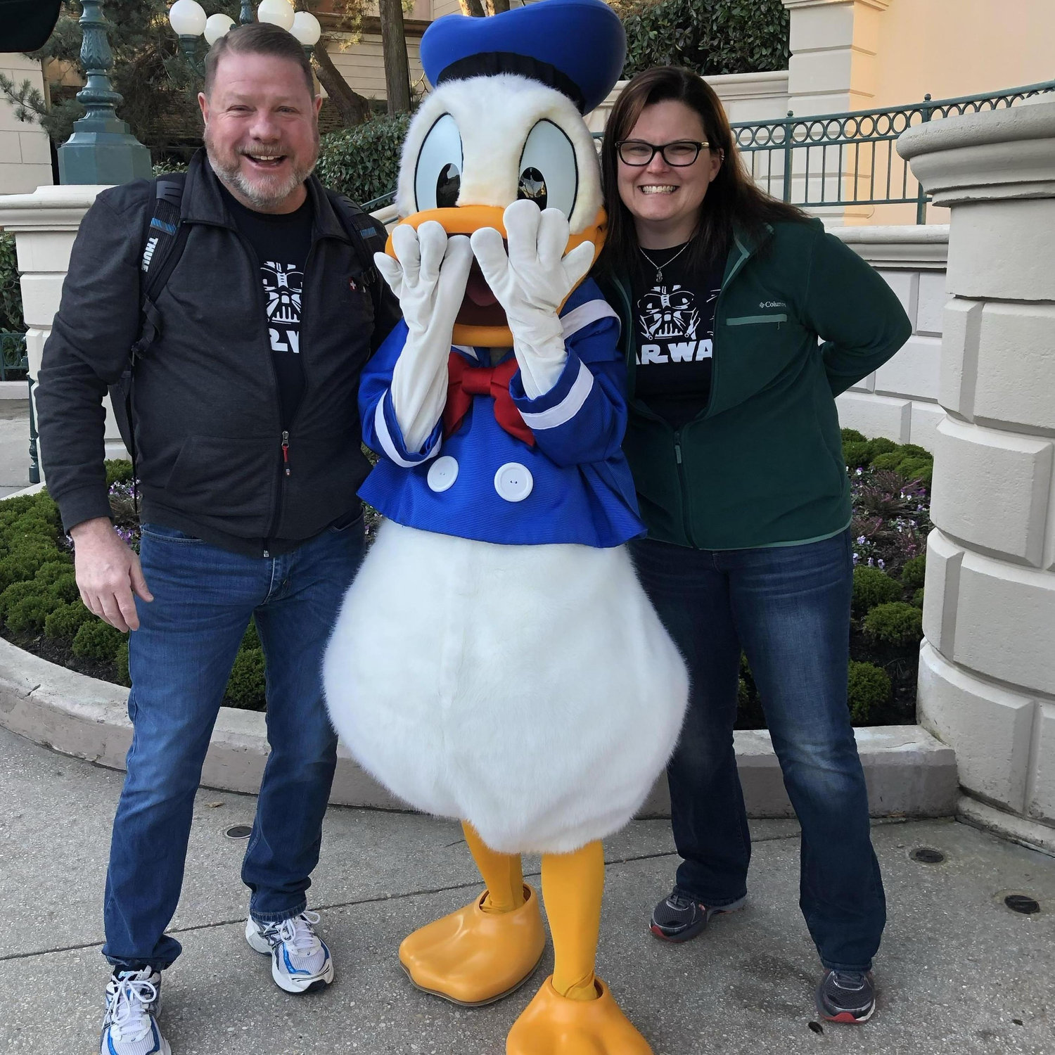 Cheesing over meeting Donald at Disneyland Paris