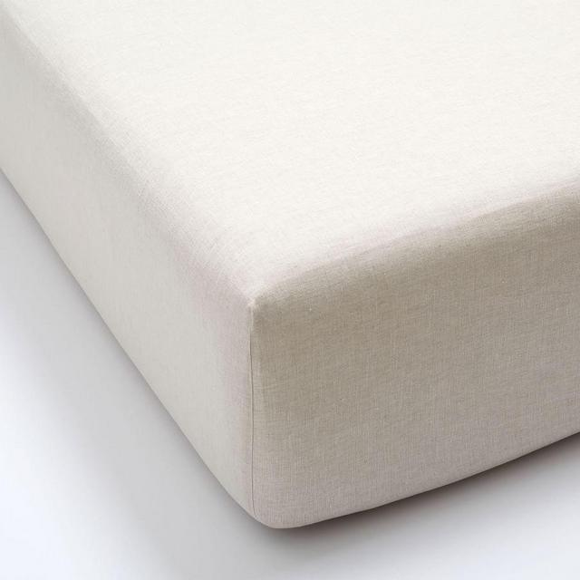 Flax Belgian Flax Linen Fitted Sheet, King
