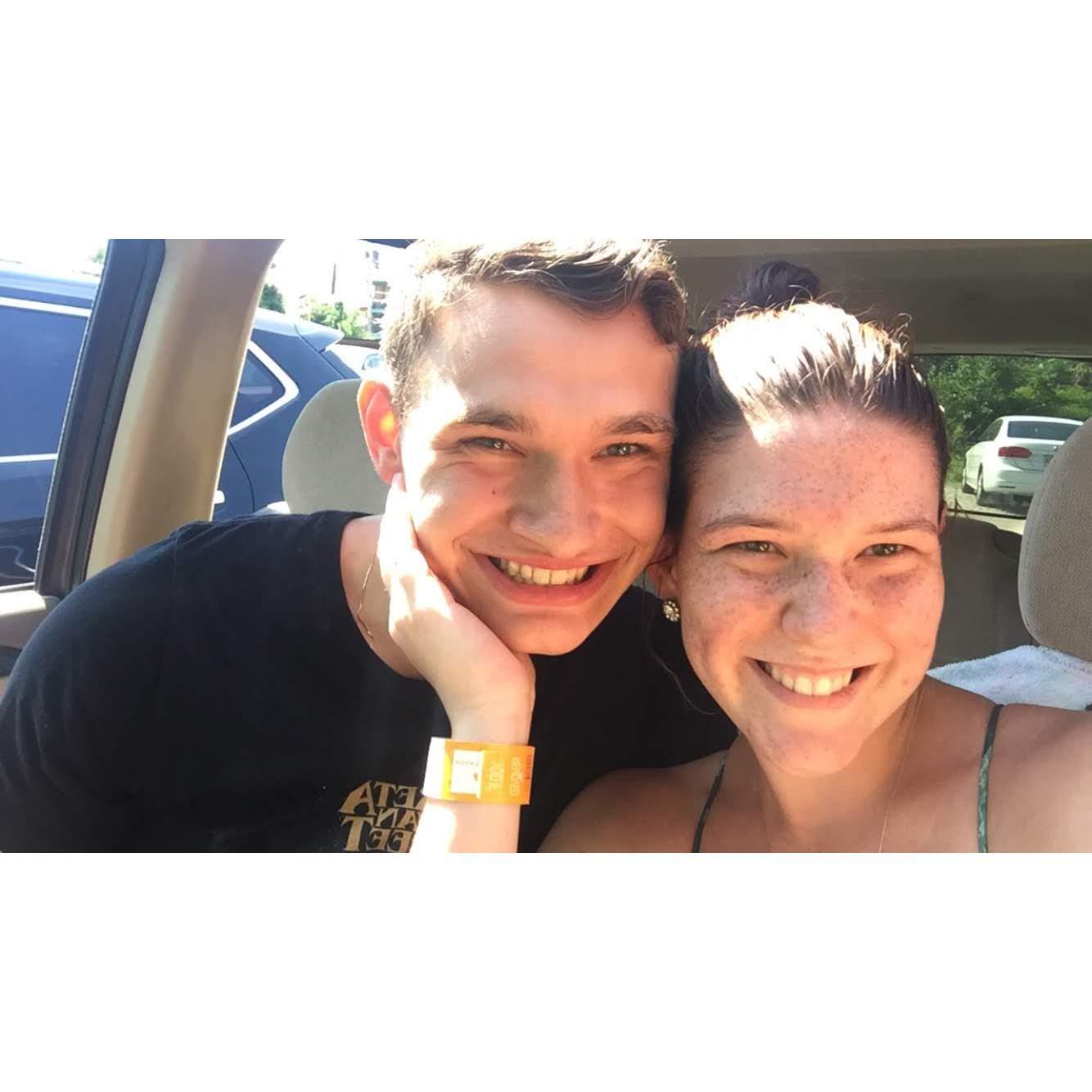 Sunkisssed after our water park summer day. 2018.