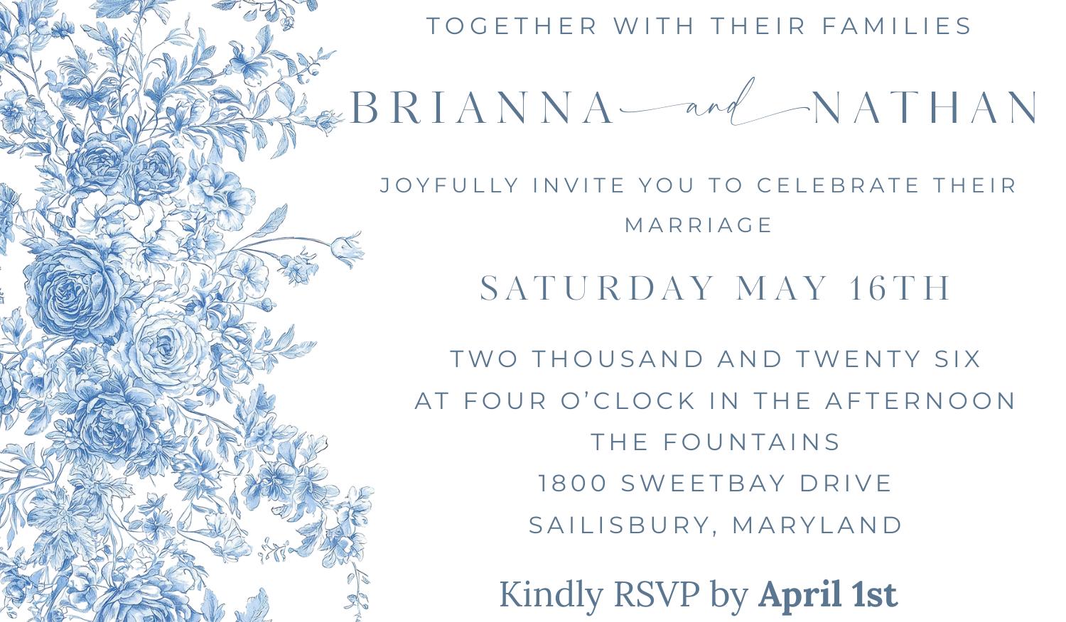 The Wedding Website of Brianna Woodard and Nathan Cook