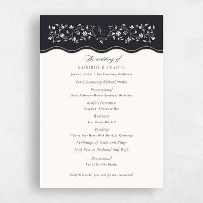 Ebony, Black Wedding Program - Siofra
