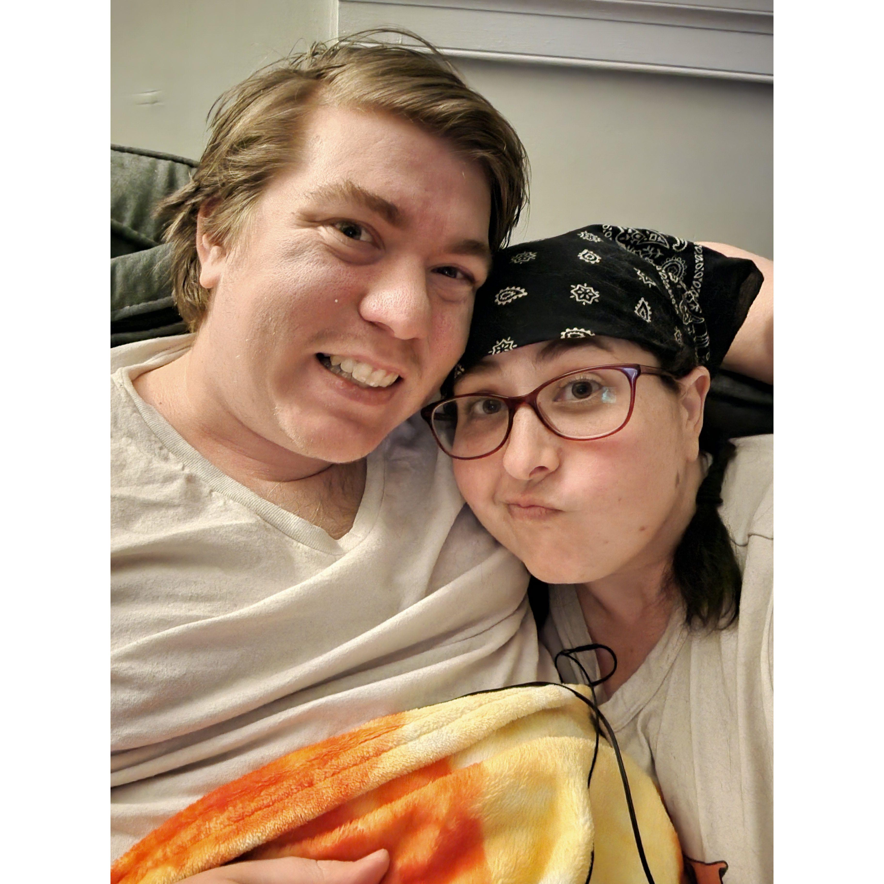 Even when we sick, we still cute.