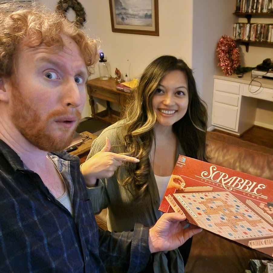He beat me in Scrabble this time