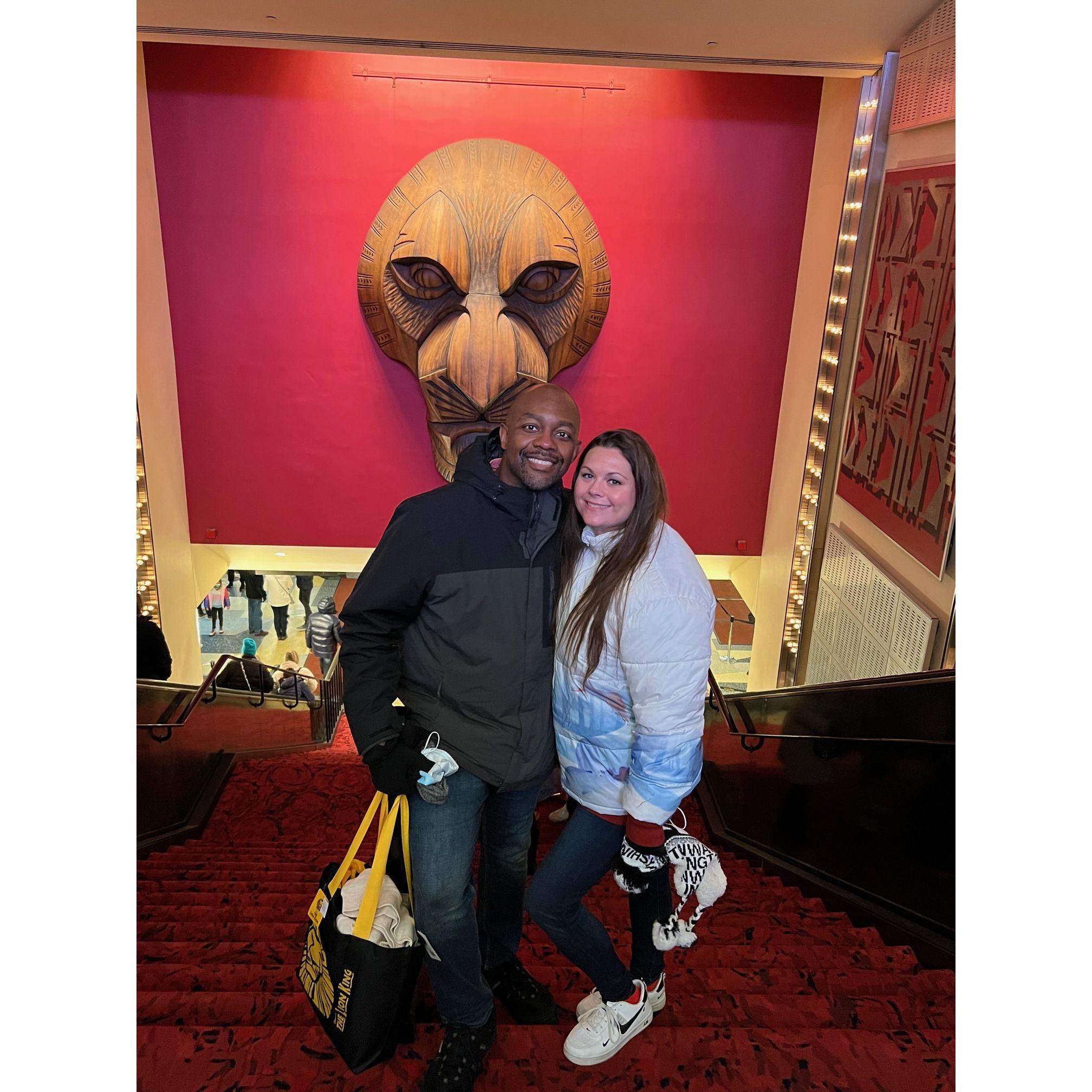 Surprise Date Night in New York at Lion King on Broadway