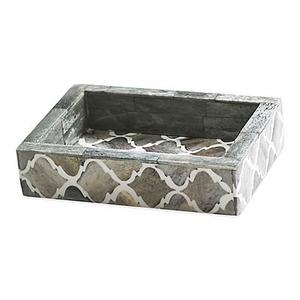 Kassatex Marrakesh Real Bone Soap Dish in Grey