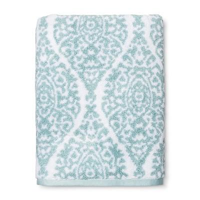 Bath Towel Performance Texture Bath Towels And Washcloths White/Surf - Threshold™