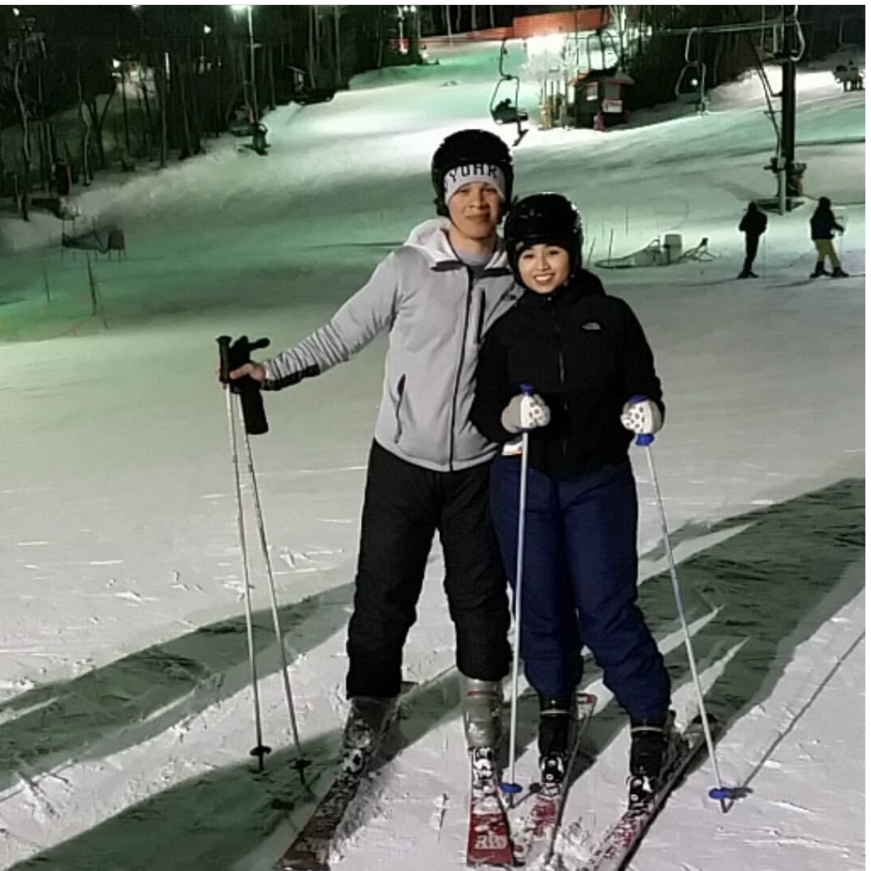Celebrating our anniversary while also crossing skiing off our bucket list.