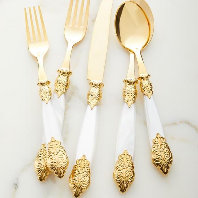 20-Piece Versailles Gold Flatware Service