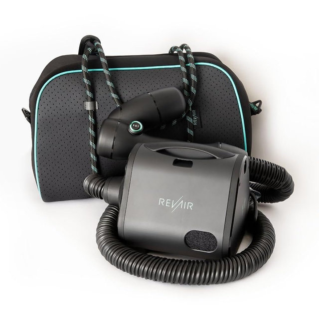 RevAir Reverse-Air Hair Dryer with Weekender Bag and Accessories - Reduce Damage, Heat, and Breakage - for Culy, Coily, & Wavy Hair