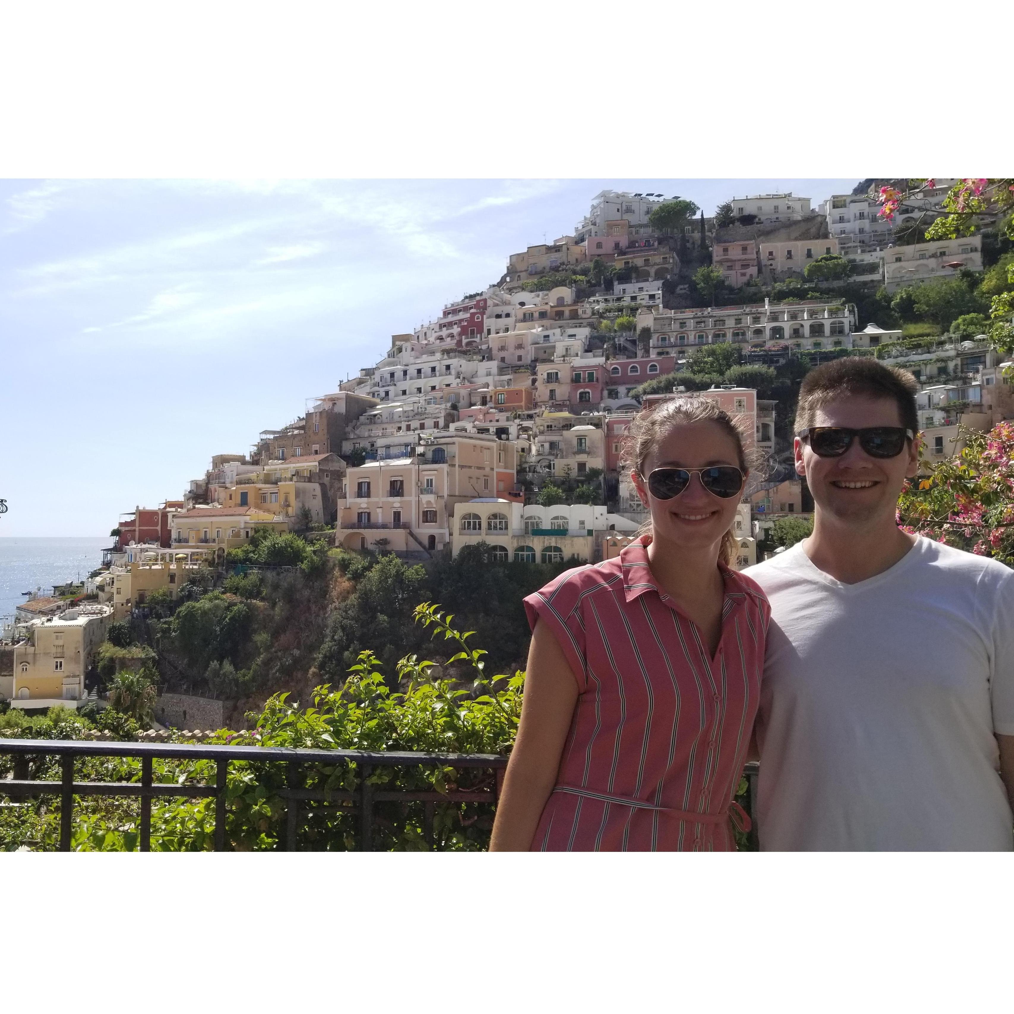 Posing in Positano, Italy