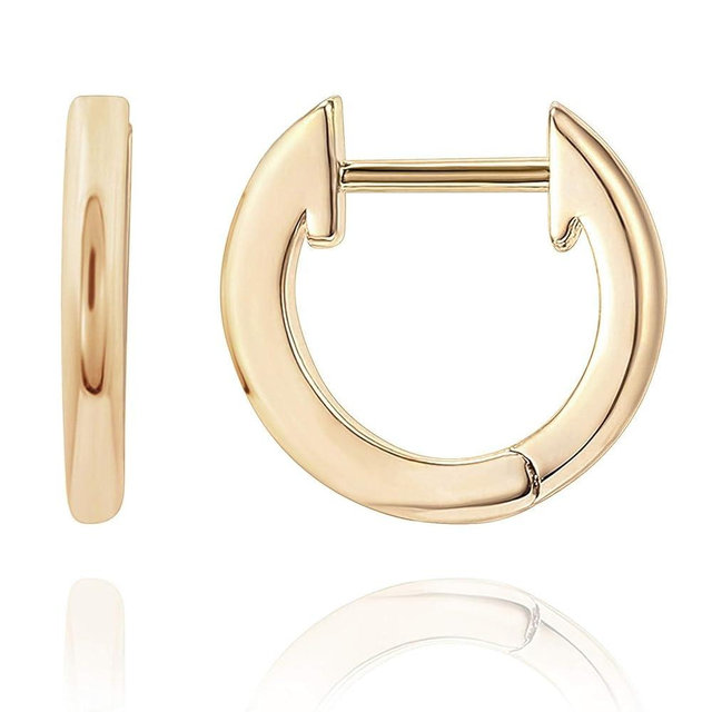PAVOI 14K Gold Plated Ear Cuff | Gold Huggie Earrings for Women | Dainty Cuff Earrings & Small Hoops | Trendy Fashion Jewelry