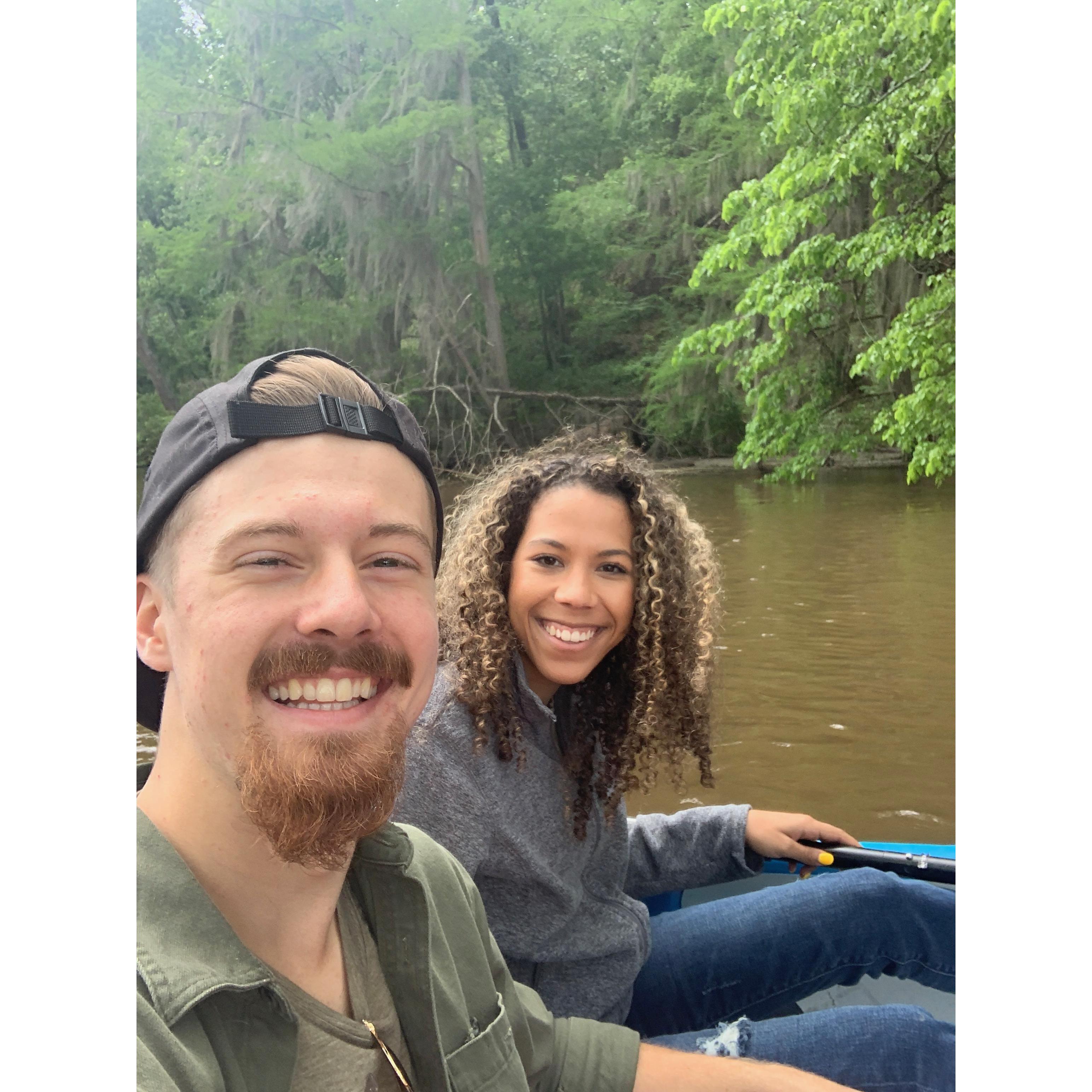 Kayaking some random river an hour 1/2 away from our home! Awesome day of exploring!