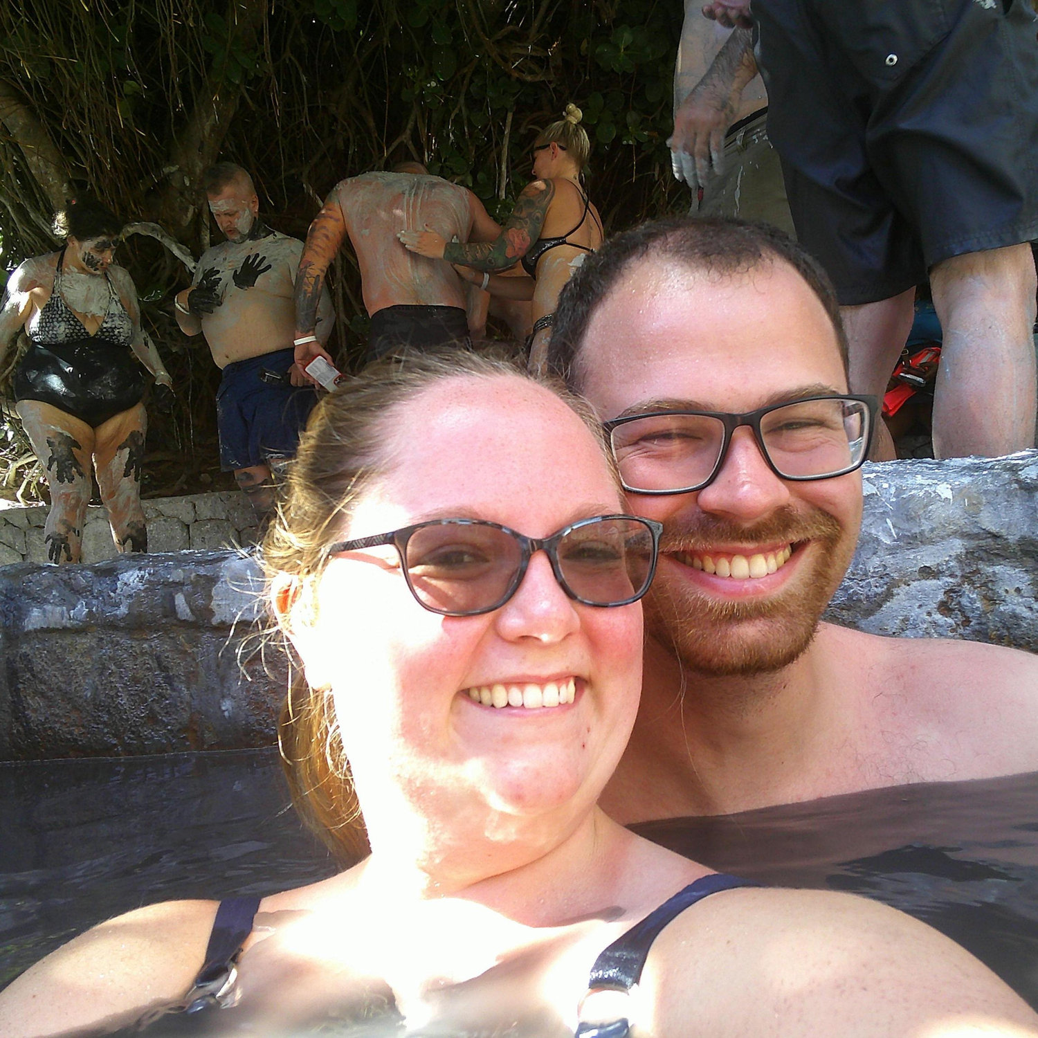 Nothing is better then relaxing together after a volcanic mud bath.