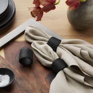 Artesia Black Napkin Ring